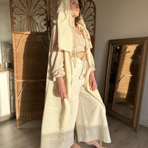 Alma long open sleveless top